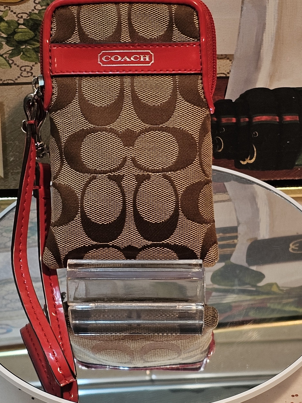 Coach Sutton Khaki Signature Canvas Card Holder/Wrislet - Picture 11 of 15